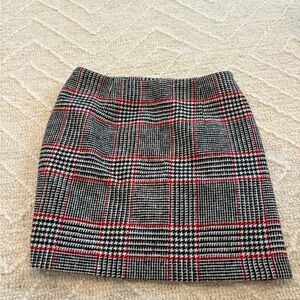 Forever 21 Black and Red Plaid Pencil Skirt